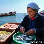 Home 21 해양 관광의 경제적 영향 - **"A Flourishing Black Sea Coastal Town"**
A vibrant, sun-drenched scene depicting a bustling sm...